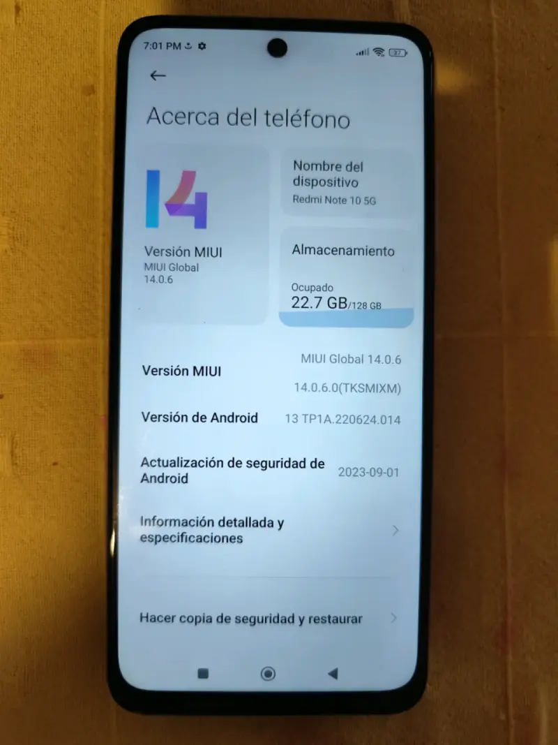 Smartphone Xiaomi Redmi Note 10 5G en buen estado - 2