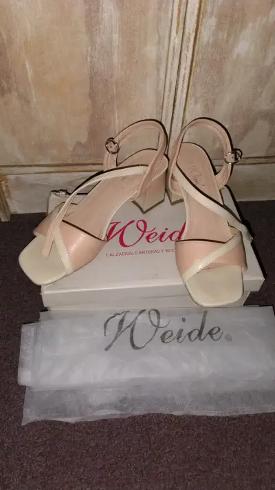 Sandalias de tacón Weide color beige número 38 - miniatura 1