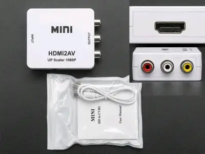 Convertidor HDMI a AV Mini con Escalador 1080P - miniatura 1