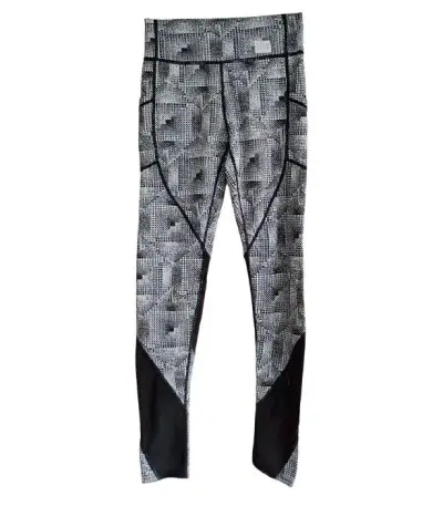 Leggings deportivos estampados en blanco y negro - miniatura 1