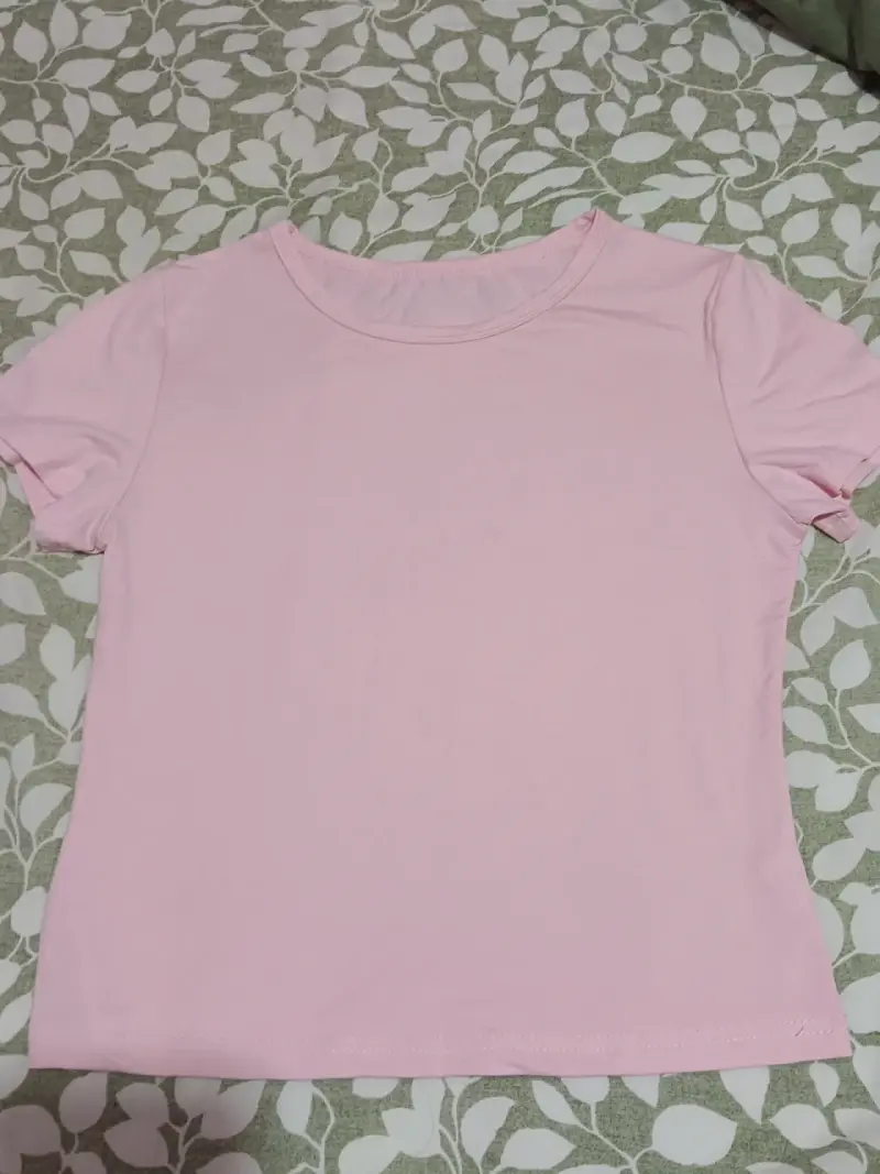 Polera rosa básica para mujer - 1