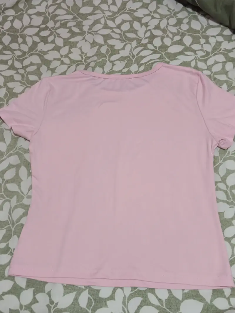 Polera rosa básica para mujer - 2