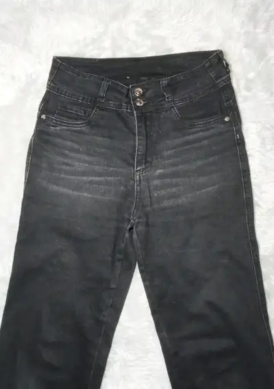 Jeans negros Flare mujer - miniatura 2