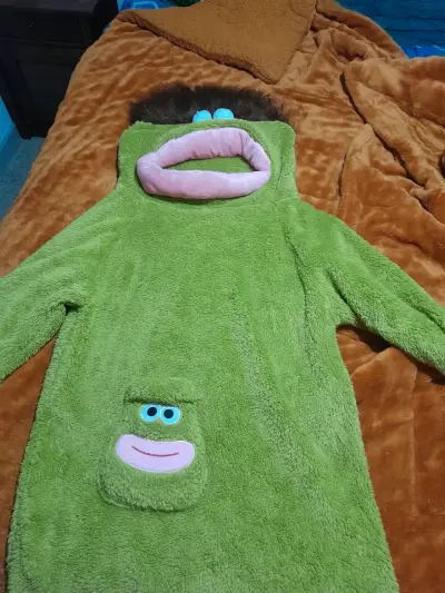 Disfraz de monstruo verde para niños talla 12 - miniatura 1
