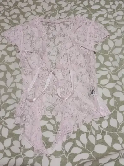 Tapadito de encaje rosa para mujer - miniatura 1