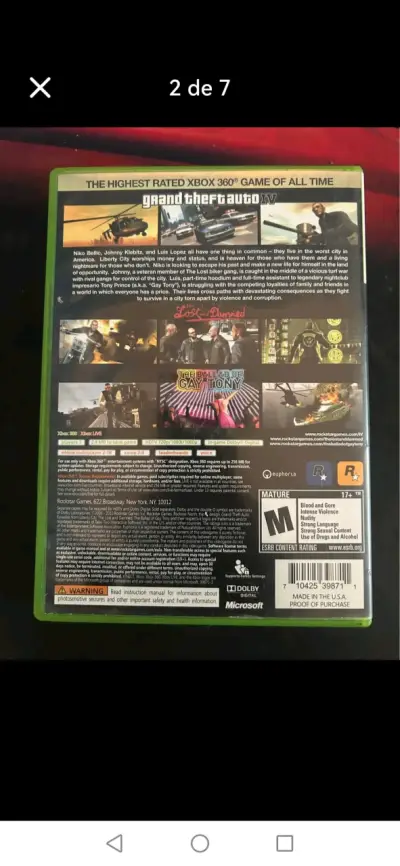 Juego gta 4 y episodes liberty city xbox 360 xbox - miniatura 2