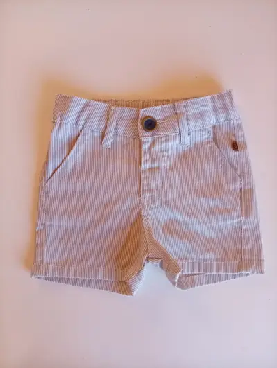 Shorts de bebé a rayas Black & Blue 9M - miniatura 1