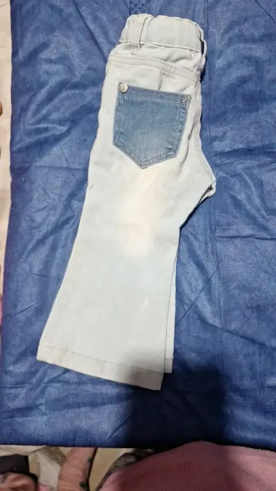 Pantalones de mezclilla para niña limonada - miniatura 2