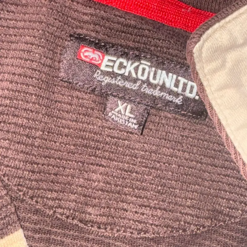 Polera Polo Rayada Ecko Unltd Marrón y Roja - 4