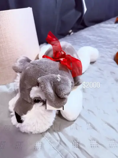 Peluche oso blanco con lazo colorido - miniatura 2