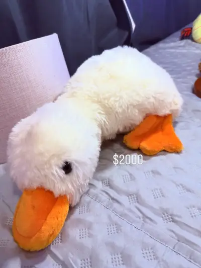 Peluche de pato blanco suave - miniatura 1