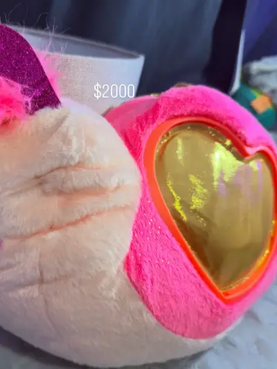 Peluche oso beige con corazón rojo - miniatura 3