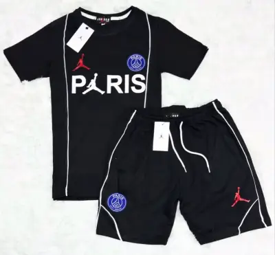 Conjunto deportivo Jordan negro y rojo para hombre - miniatura 2