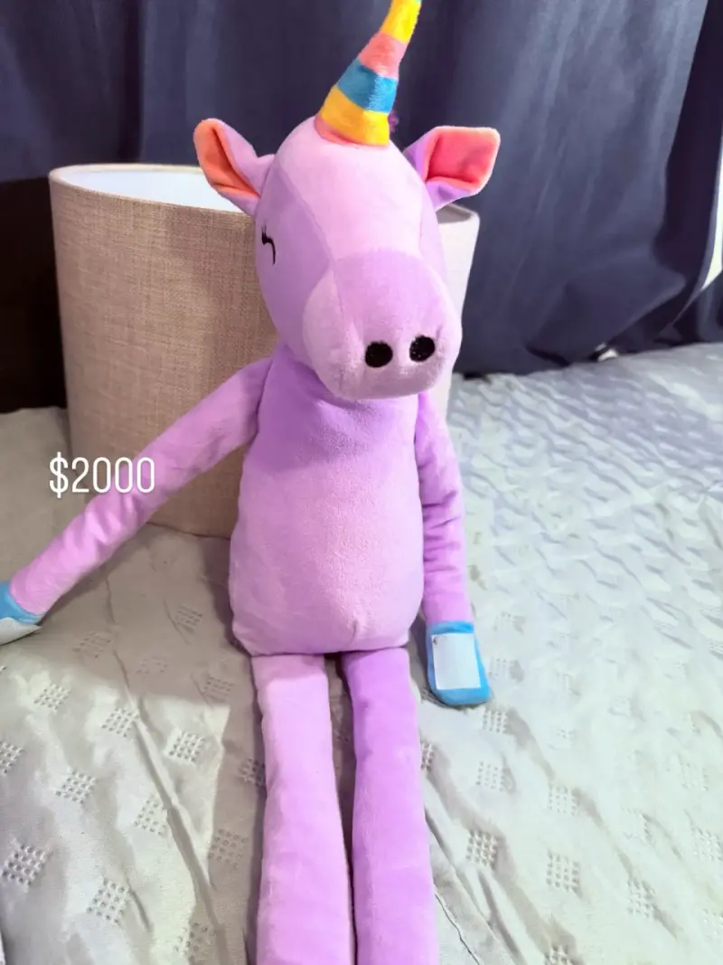 Peluche Unicornio Morado Grande