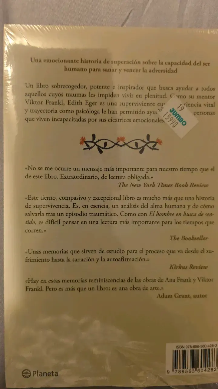 Libro 'La Bailarina de Auschwitz' de Edith Eger - 2