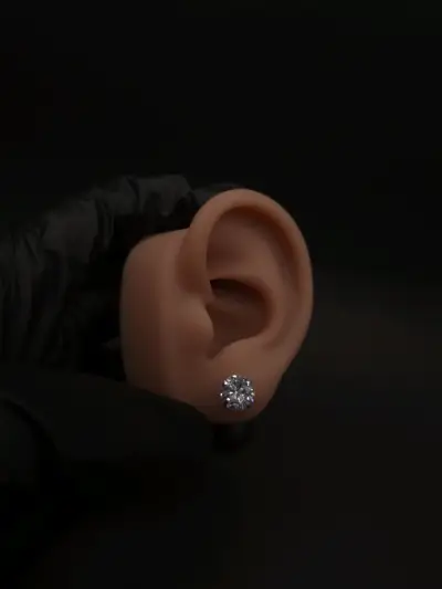 Aros Plata ley 925 (circones 8mm) - miniatura 1