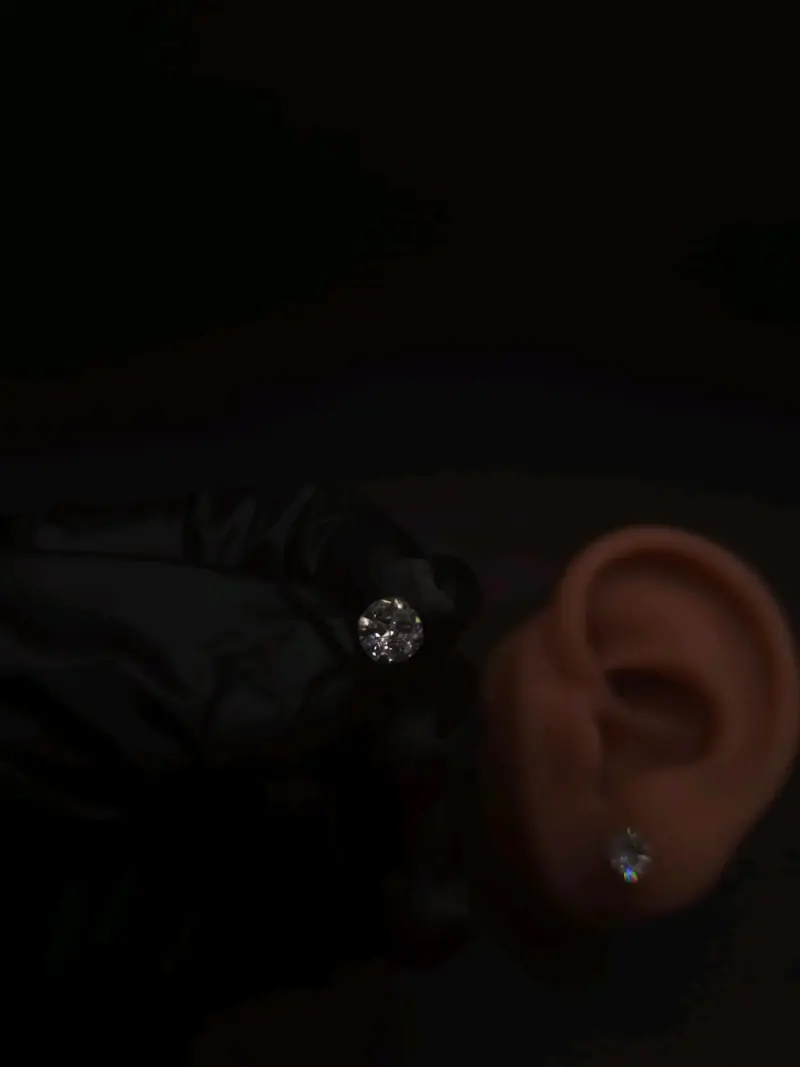 Aros de plata 925 (circon 6mm) - 2