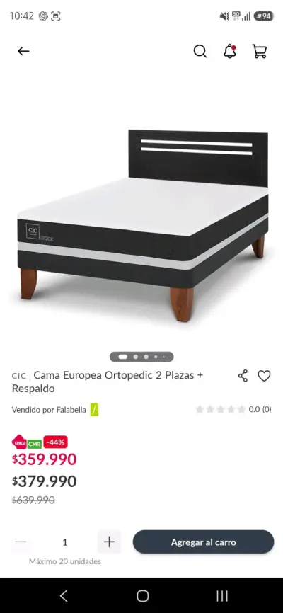 Juego de Alcoba CIC 2 Plazas con Mesas de Noche - miniatura 2