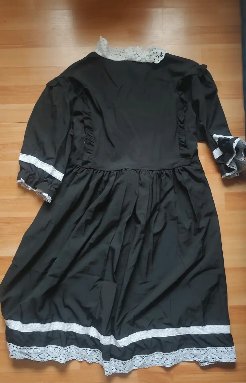 🖤 VESTIDO NEGRO ESTILO MAID / GÓTICO talla L / XL - 3