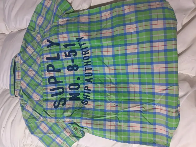 Camisa a cuadros verde y azul para hombre - 3