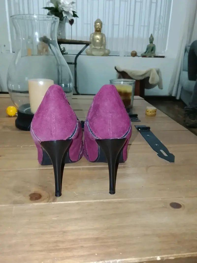Zapatos de tacón alto fucsia elegantes - 4