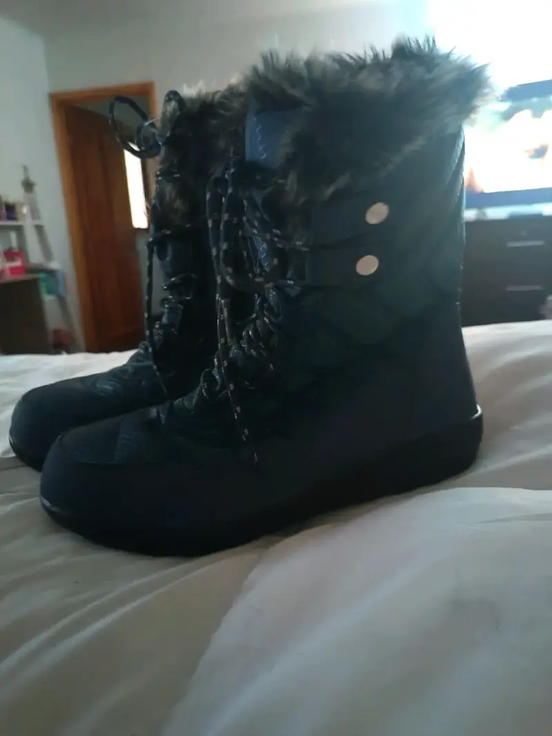 Botas de invierno azul con forro de piel sintétic - 2