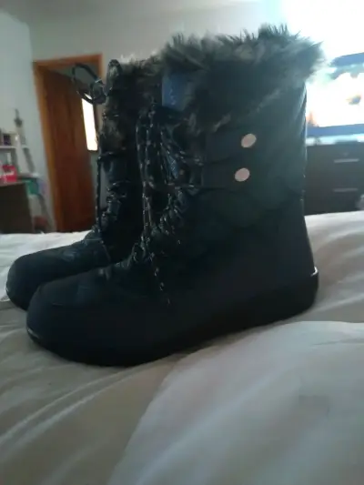 Botas de invierno azul con forro de piel sintétic - miniatura 2