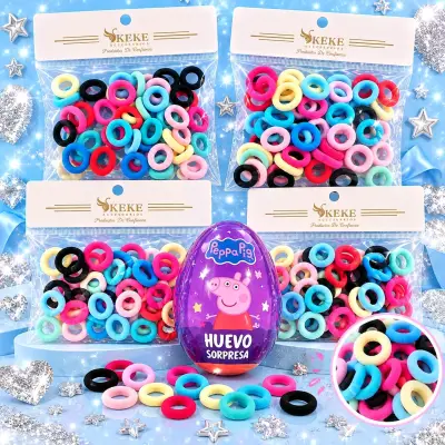 Set de Bandas Elásticas Multicolor con Huevo Sorpresa Peppa Pig - miniatura 1