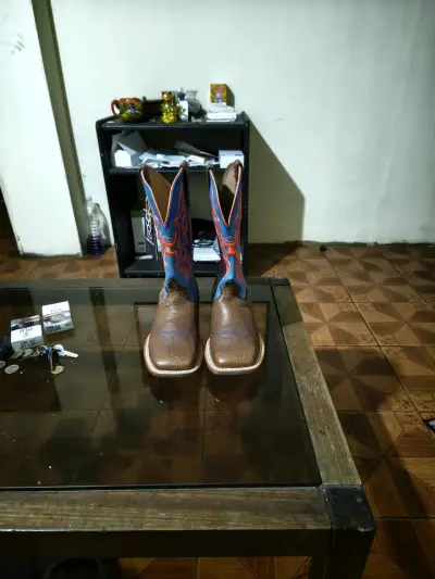 Botas vaqueras Twisted X cuero azul y marrón - miniatura 3