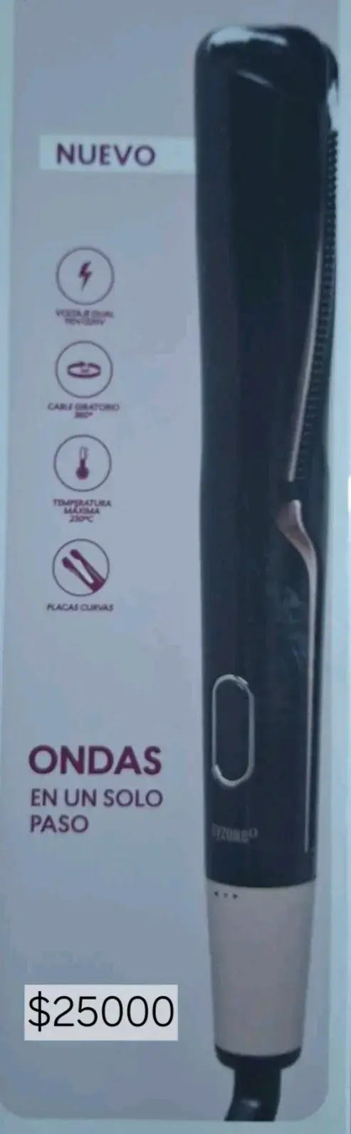 Plancha de Pelo Cyzone Ondas en un Solo Paso - 2
