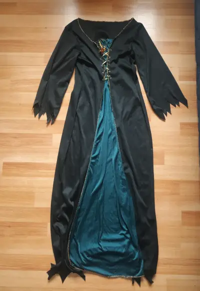 Disfraz, Vestido bruja verde y negro talla S - miniatura 2