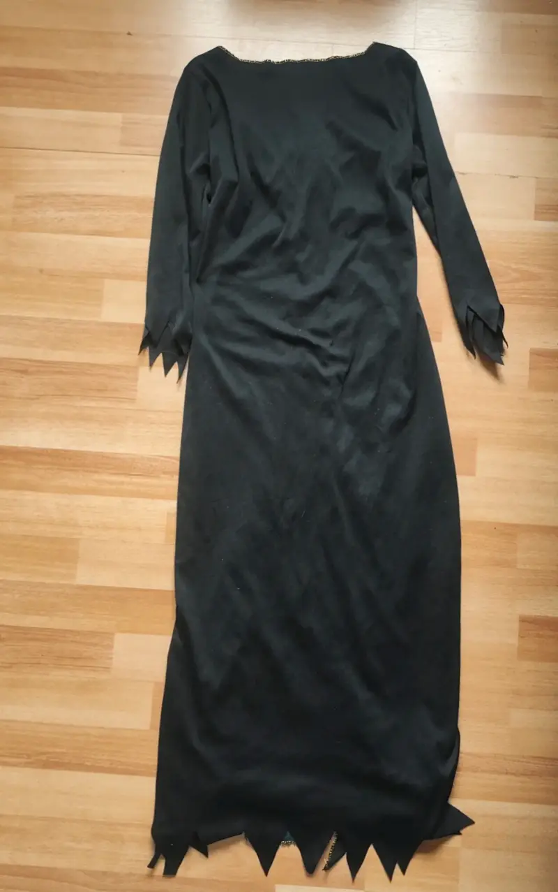 Disfraz, Vestido bruja verde y negro talla S - 3