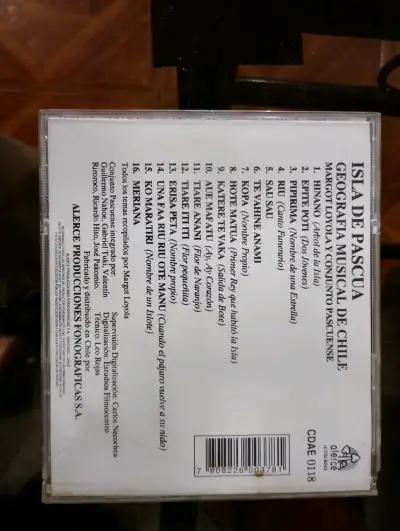 CD Geografía Musical de Chile Pascua - miniatura 2