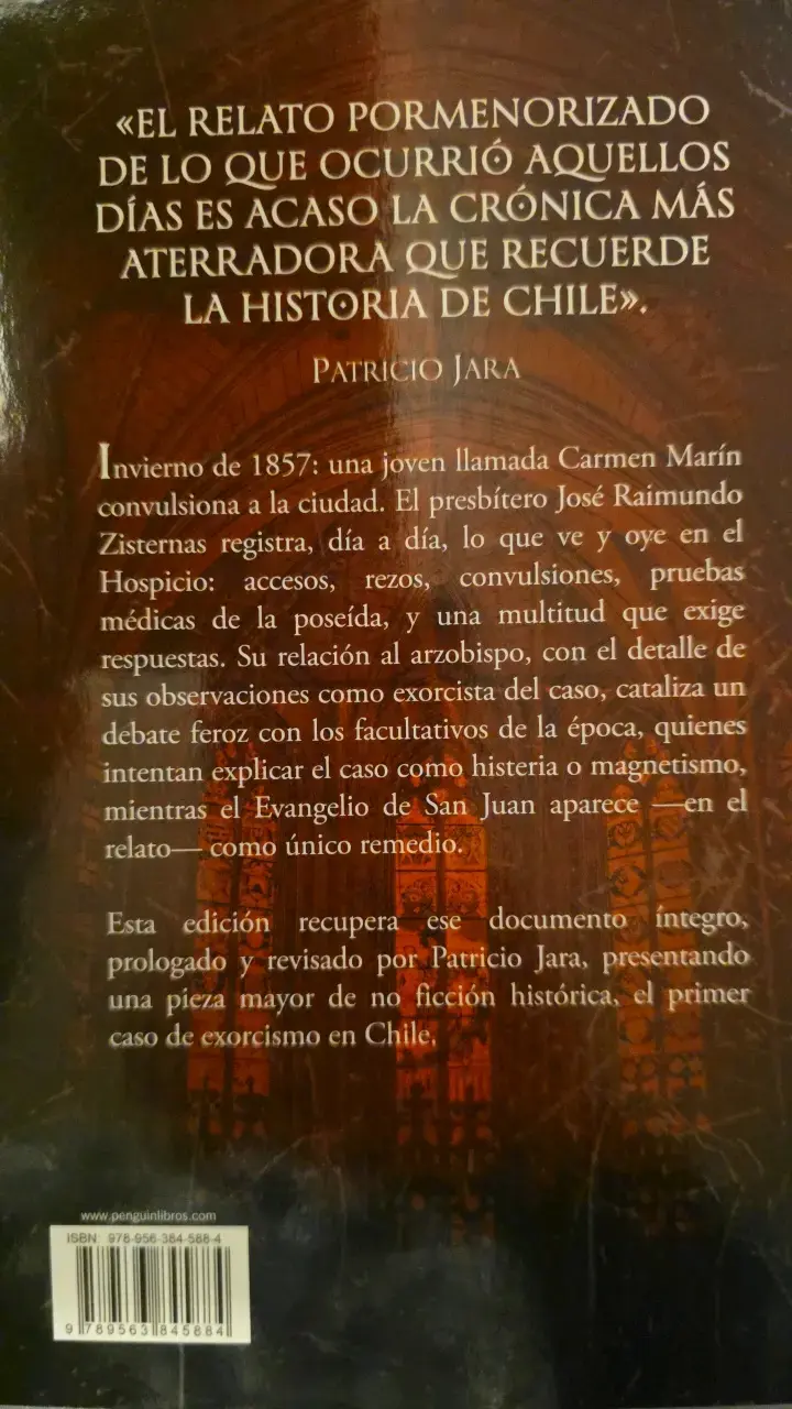 Libro 'La Endemoniada de Santiago' de José Raimundo Zisternas - 2
