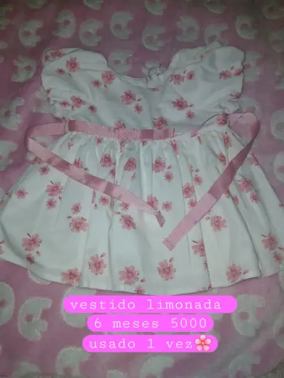 Vestido de bebé Limonada floral 6 meses - miniatura 1