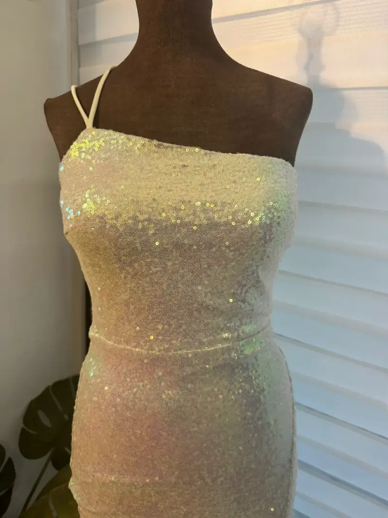 VESTIDO DE FIESTA COLOR VERDE AGUA TORNASOL WINDSO - 3