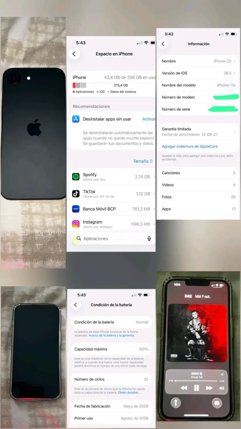 iPhone 17e 256GB en buen estado