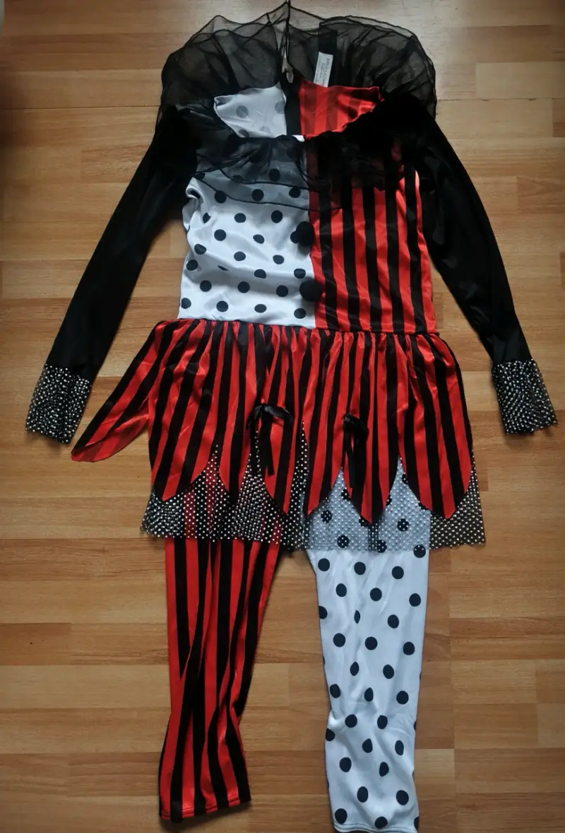 🎪 ¡DISFRAZ DE ARLEQUÍN / PAYASA GÓTICA! 🎪 Talla S - 2