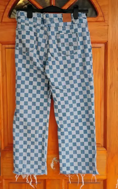 Jeans Melt a Cuadros Azul y Blanco - miniatura 3