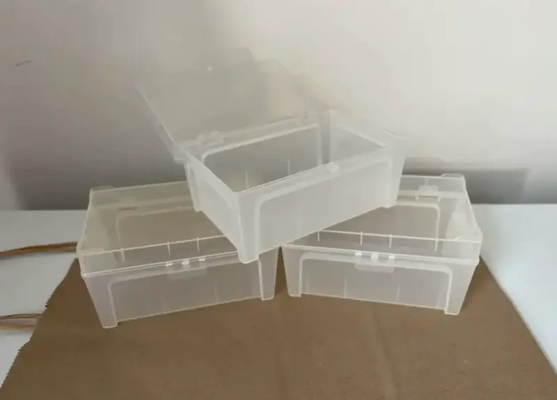 Pack 3 Cajas organizadoras plásticas transparentes