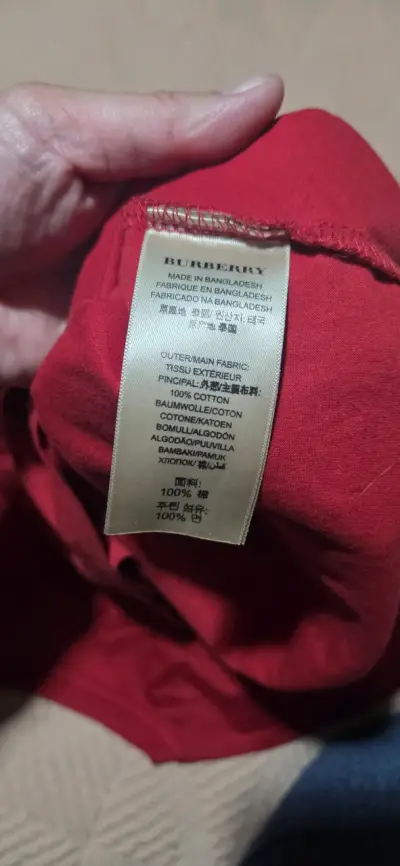 Polera roja Burberry de algodón - miniatura 3