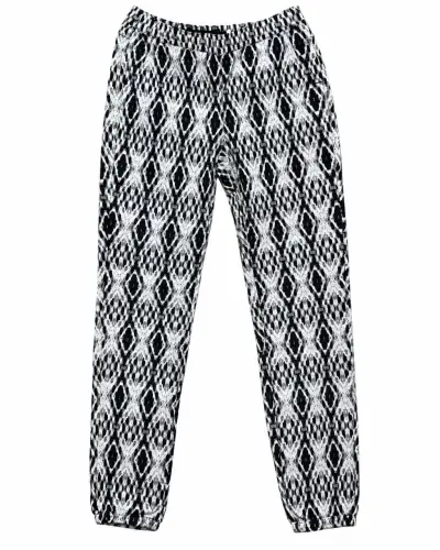 Pantalones estampados en blanco y negro - miniatura 1