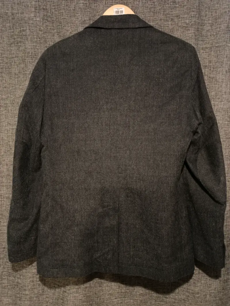 Blazer de lanilla gris oscuro para hombre - 2