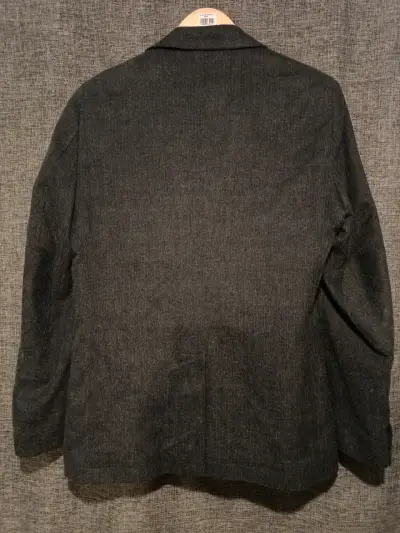 Blazer de lanilla gris oscuro para hombre - miniatura 2