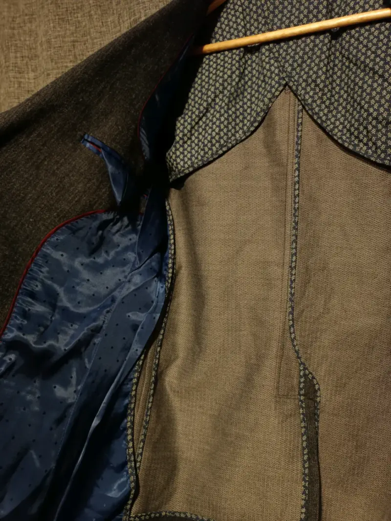 Blazer de lanilla gris oscuro para hombre - 3