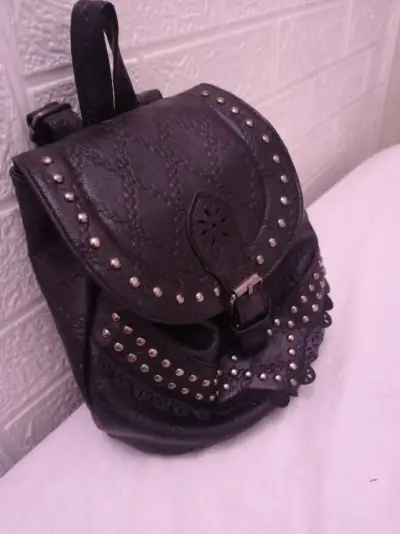 Mochila/cartera de cuero vintage - miniatura 1