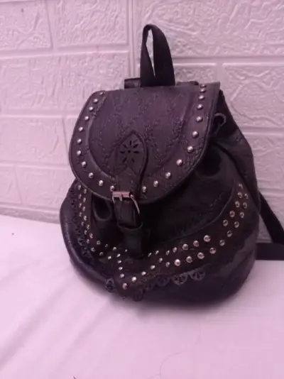 Mochila/cartera de cuero vintage - miniatura 2
