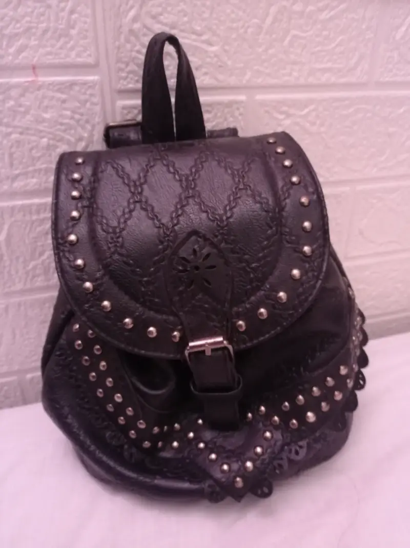 Mochila/cartera de cuero vintage - 4