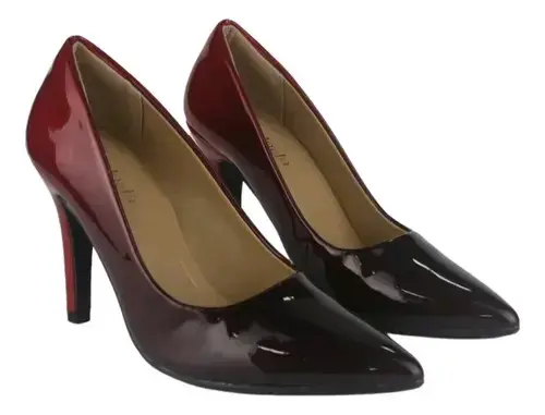 Zapatos de tacón alto bicolor charol - 2