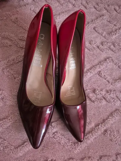 Zapatos de tacón alto bicolor charol - miniatura 3